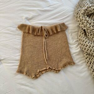 Free People Tan Knit Tank Top